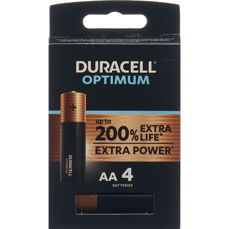 Duracell Battery Optimum AA 4 Stk