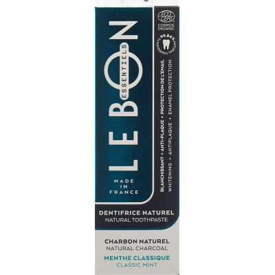 LEBON ESSENTIELS toothpaste mint+charcoal organic