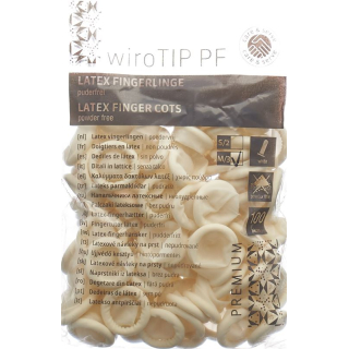 Gribi finger cots latex M powder-free non-sterile bag 100 pcs
