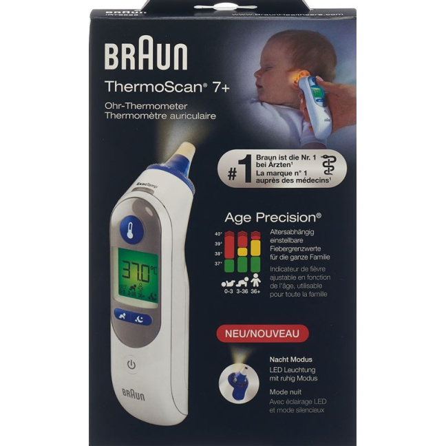 Braun ThermoScan 7 + IRT 6525 with AgePrecision and Nacht Modus
