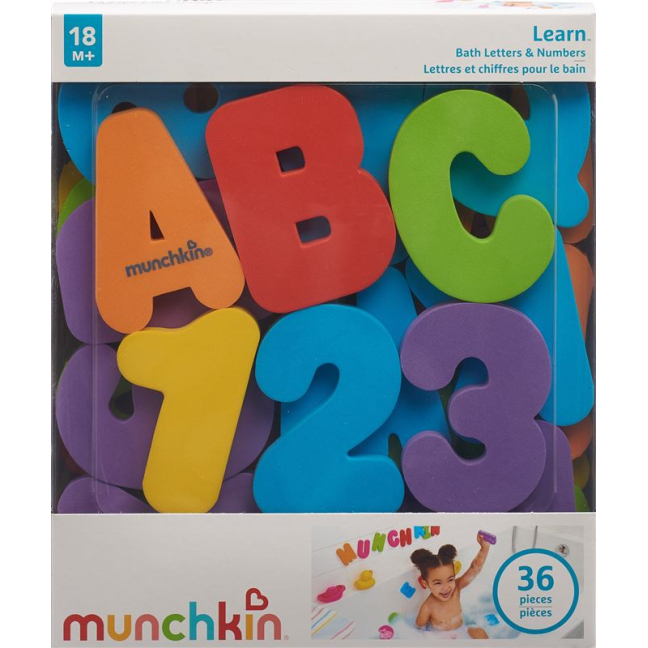 Munchkin Bath 字母和数字 36 件