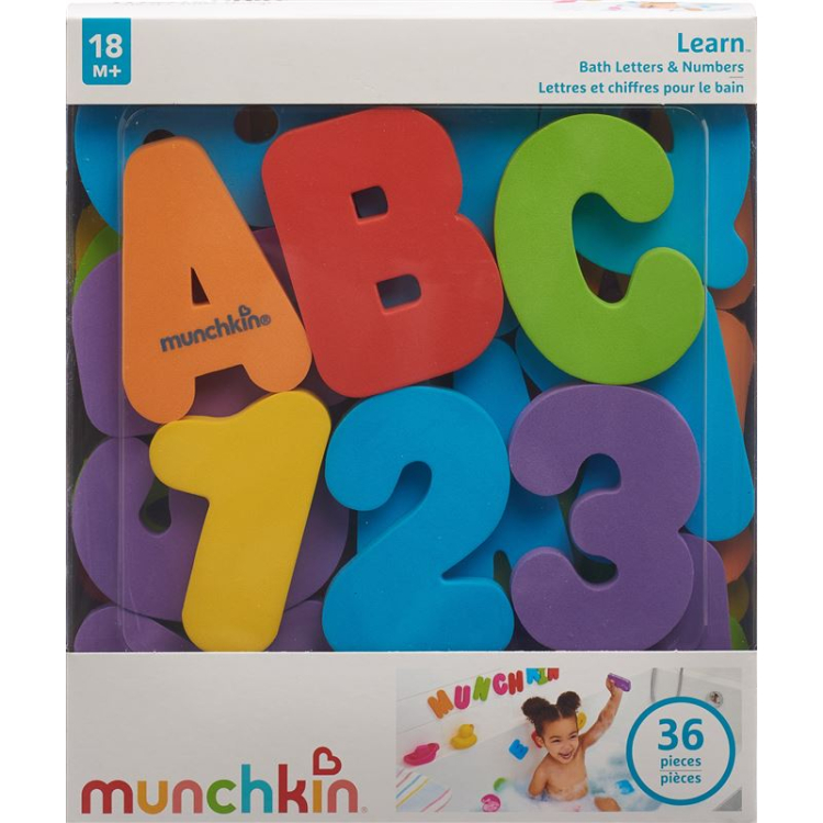 Munchkin Bagno Lettere e Numeri 36 pz