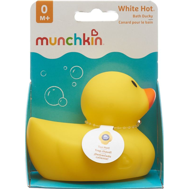 Pato de borracha Munchkin White Hot com indicador de calor