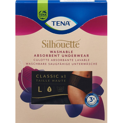 TENA Silhouette Classic Waschbare Unterwäsche L schwarz