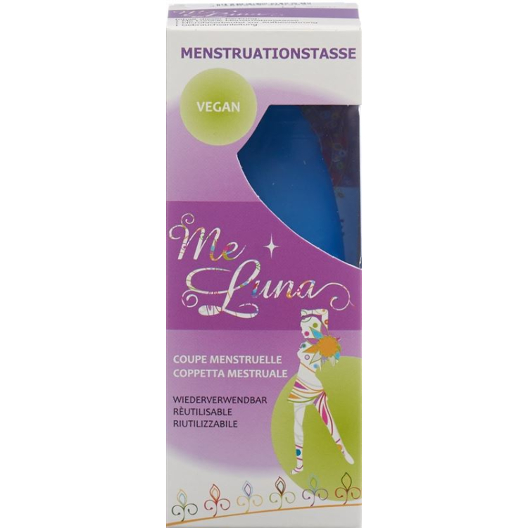 Me Luna menstrual cup Classic L Ring Blue