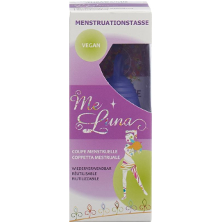 Me Luna Menstrual Cup Sport Shorty S Ring Blue-Purple
