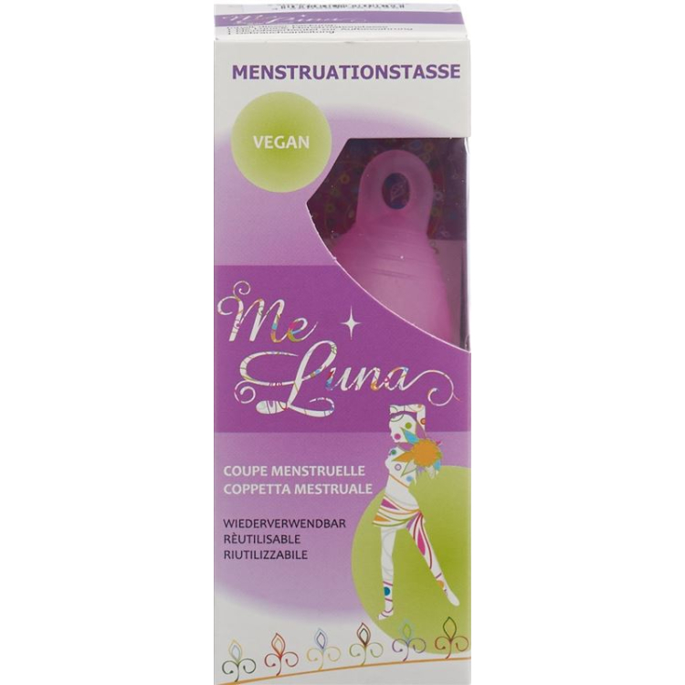 Me Luna menstrual cup soft Shorty S Ring Pink