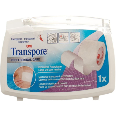 3M TRANSPORE adhesive plaster 5mx25mm