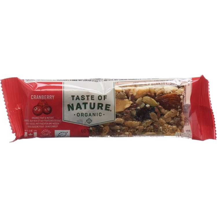 Taste of Nature Riegel Cranberry 40 g