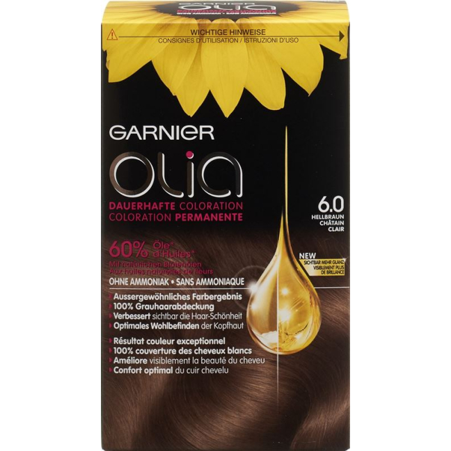 OLIA մազերի գույն 6.0 բաց շագանակագույն