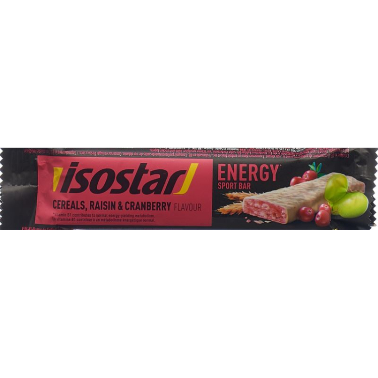 Isostar Energy Bar Tranebær 30 x 40 g