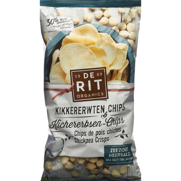 De Rit chickpea chips Salt Bio 75 g