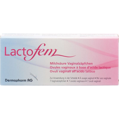 Lactofem lactic acid vaginal suppositories 7 pcs