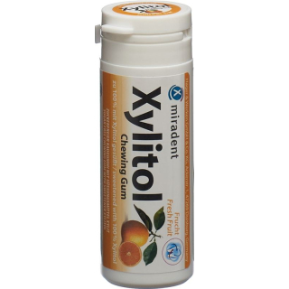 Goma de mascar Miradent Xilitol fruta 12 x 30 unid.