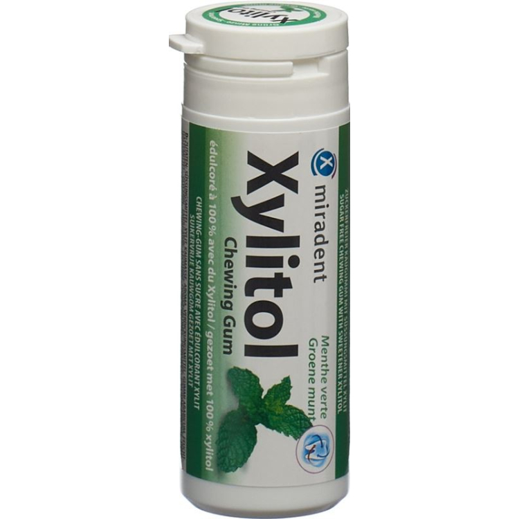 Miradent Xylitol kramtomoji guma Spearmint 12 x 30 vnt