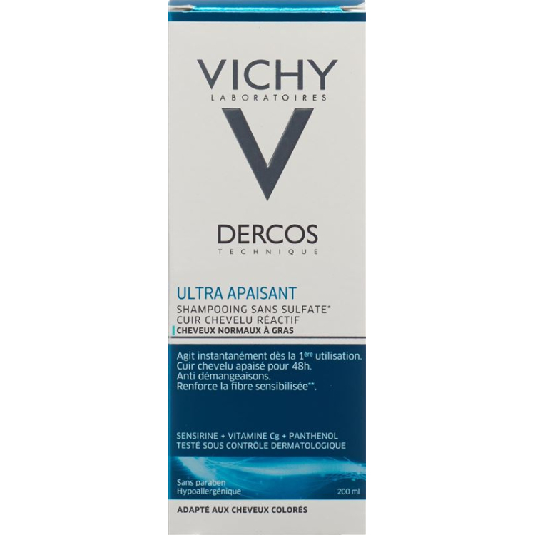 Vichy Dercos Shampooing Ultra-Sensitive Oily scalp french 200 ml