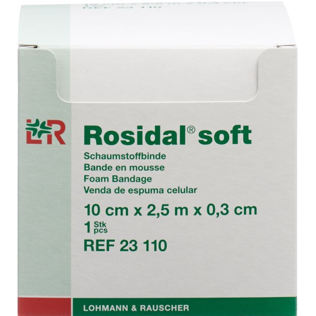 Měkká pěnová bandáž Rosidal 2,5mx10cmx0,3cm