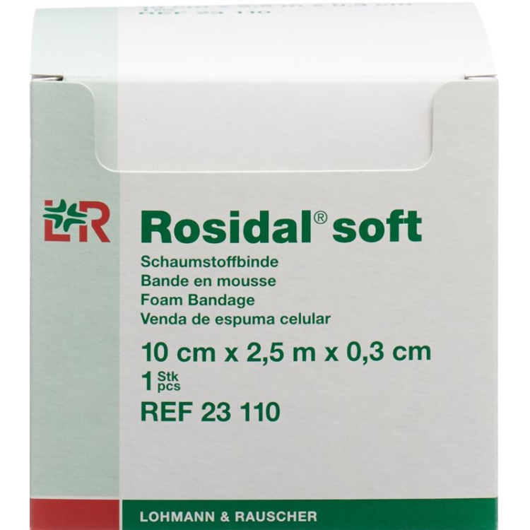 Rosidal ソフトフォーム包帯 2.5mx10cmx0.3cm