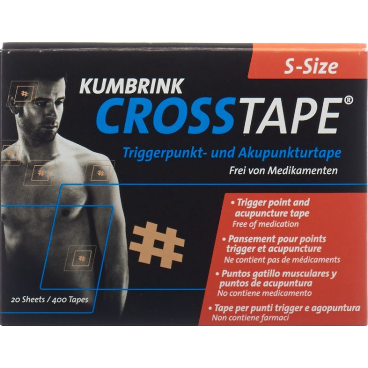 Crosstape Schmerz- Akupunkturtape S 400 Stk