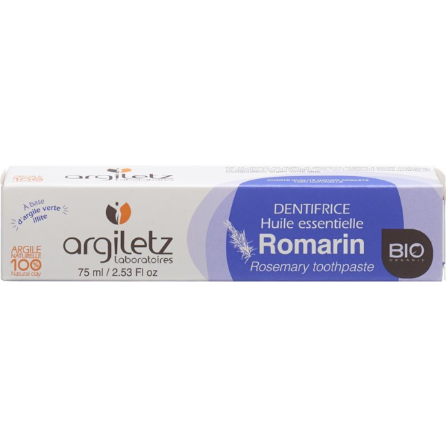 Pasta Gigi Argiletz Rosemary Organic 75 ml