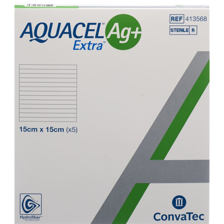 AQUACEL Ag+ Extra compress 15x15cm 5 pcs