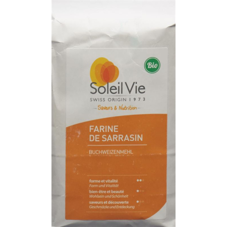 SOLEIL VIE Farinha de Trigo Sarraceno integral orgânica 500 g