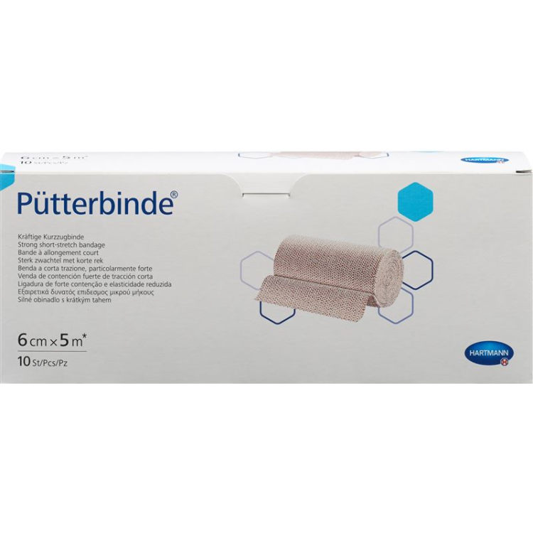 Putterbandasje 6cmx5m 10 stk