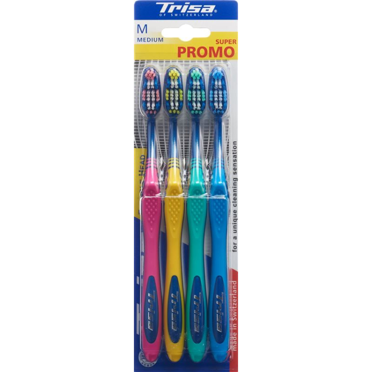 Brosse à dents Trisa Flexible Head Quattro medium