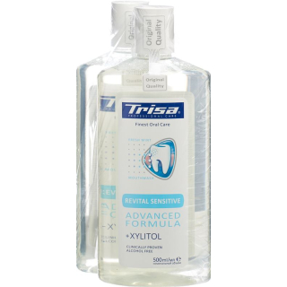 Trisa Revital Sensitive DUO mouthwash 2 x 500 ml