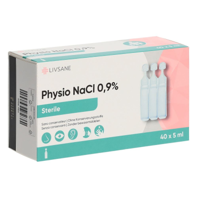 LIVSANE Physio NaCl 0.9 % steril 40 Amp 5 ml