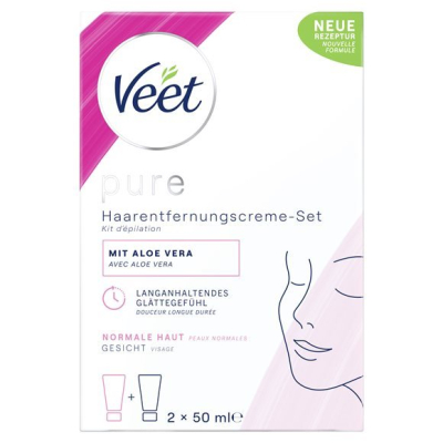 VEET Pure Haarentfern-Set Gesicht 2x50ml