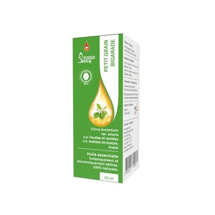 Aromasan keserűnarancs petitgrain bigarade Äth / olaj dobozokban Bio 15ml