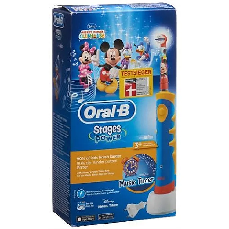 Oral-B AdvancePower Kids 950 dengan Pemasa Muzik biru/kuning