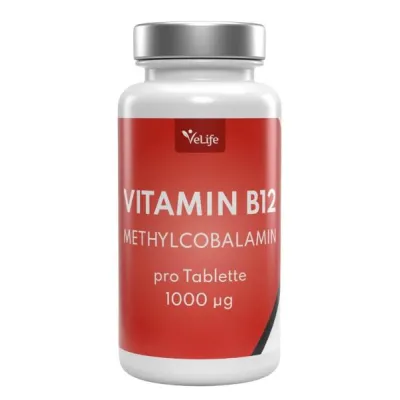 Velife ვიტამინი B12 ტაბლეტები 1000 მკგ პაკეტი 180 ცალი