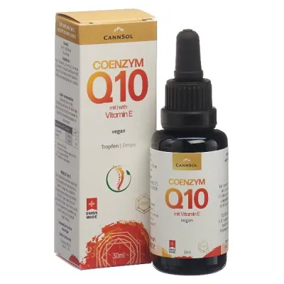 Cannsol Coenzyme Q10 Vit E წყლის ხსნადი პიპეტის ბოთლი 30 მლ