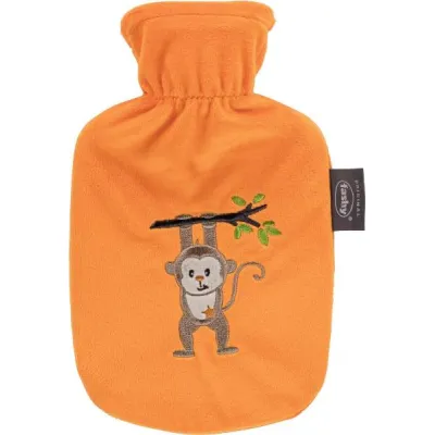 FASHY Children's Hot Water Bottle 0.8l Fluffy Monkey Aiko