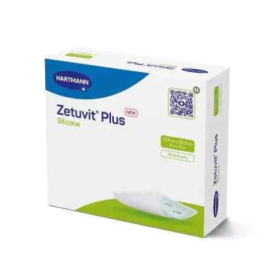 Zetuvit plus siliconen 12,5x12,5 cm 10 pc's