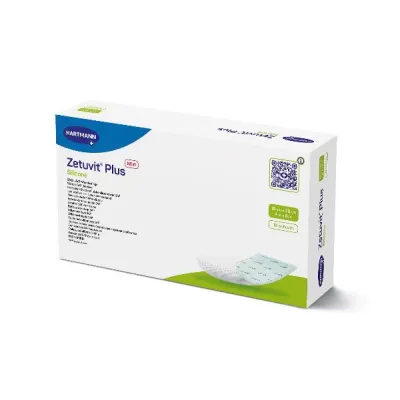 Zetuvit plus siliconen 10x20cm 10 stuks