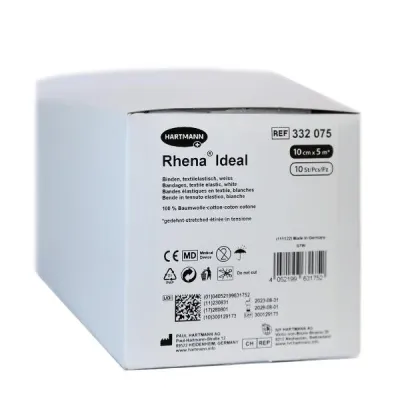 RHENA Ideal Elastic Bandage 10cmx5m White 10 PCs
