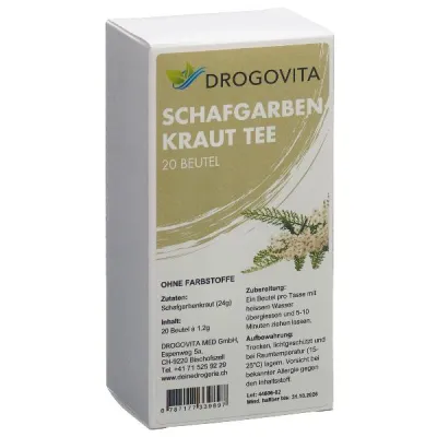 Drogovita Yarrow թեյի պայուսակներ 20 կտոր