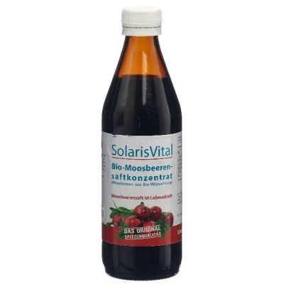 Solarisvital ორგანული მოცვის წვენი 330 მლ