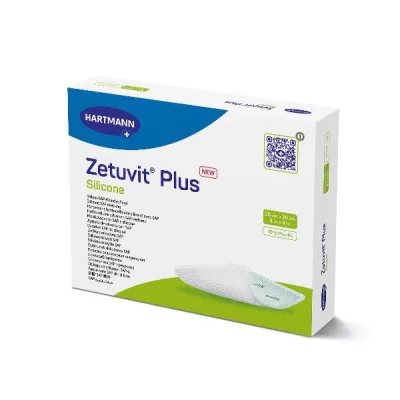 Zetuvit plus siliconen 20x20cm 10 stuks