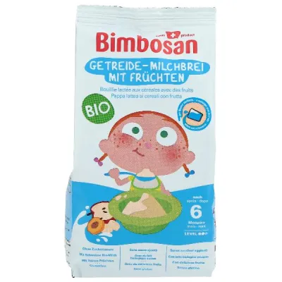 Bimbosan Օրգանական հացահատիկային շիլա շիլա մրգերով 300 գ