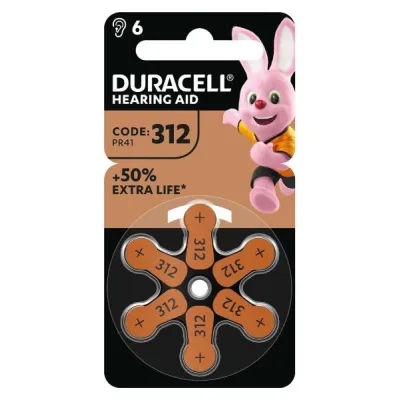 Duracell Batt Easytab 312锌空气D6 1.4V 6 PCS