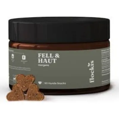 FLOCKIS Dog Snacks Chewable Tablets Fur&Skin 90 pcs