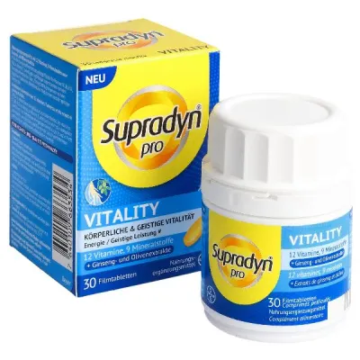 Supradyn Pro Vitality Filmlə örtülmüş tabletlər 30 ədəd