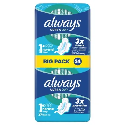 ALWAYS Ultra Pad Nor Wing BigPack (n) 24 pcs