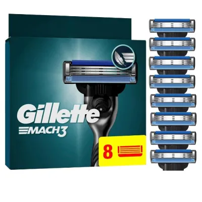 להבי מערכת Gillette Mach3 (N) 8 מחשבים