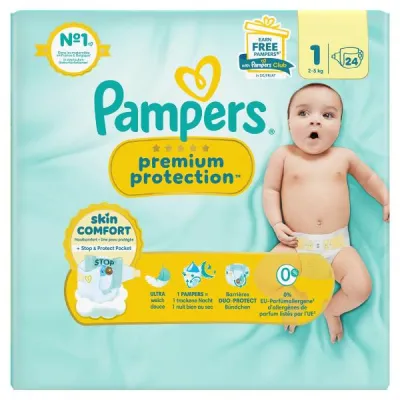 PAMPERS PREM PROT NB尺寸1 2-5kg单包24件