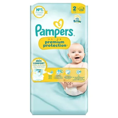 PAMPERS PREM PROT NB尺寸2 4-8kg mini优势56件
